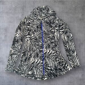 Athleta Women’s S Zebra Print Active Gym Yoga Workout Lightweight Hooded Jacket